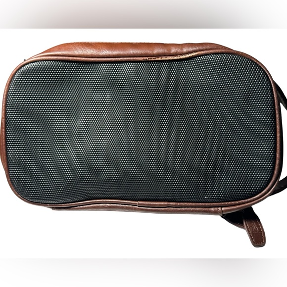 Vintage High End Penguin Brown Leather Men’s Toiletry Travel Bag - Picture 3 of 11